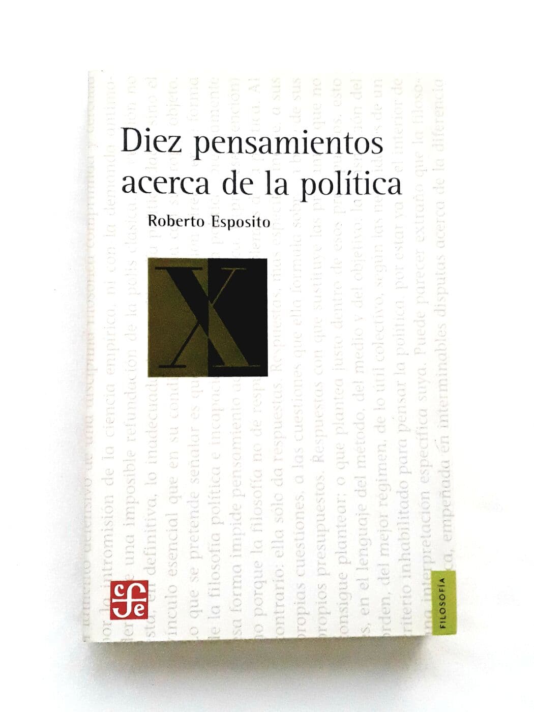 Diez pensamientos acerca de la política — Roberto Esposito, libro usado