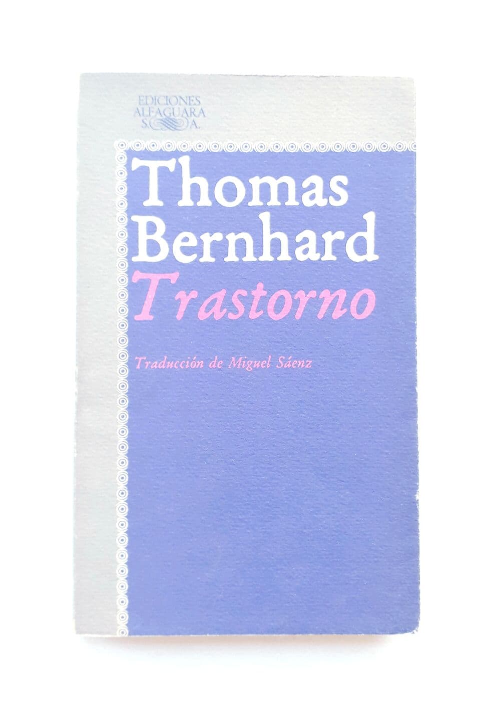Trastorno — Thomas Bernhard, libro usado