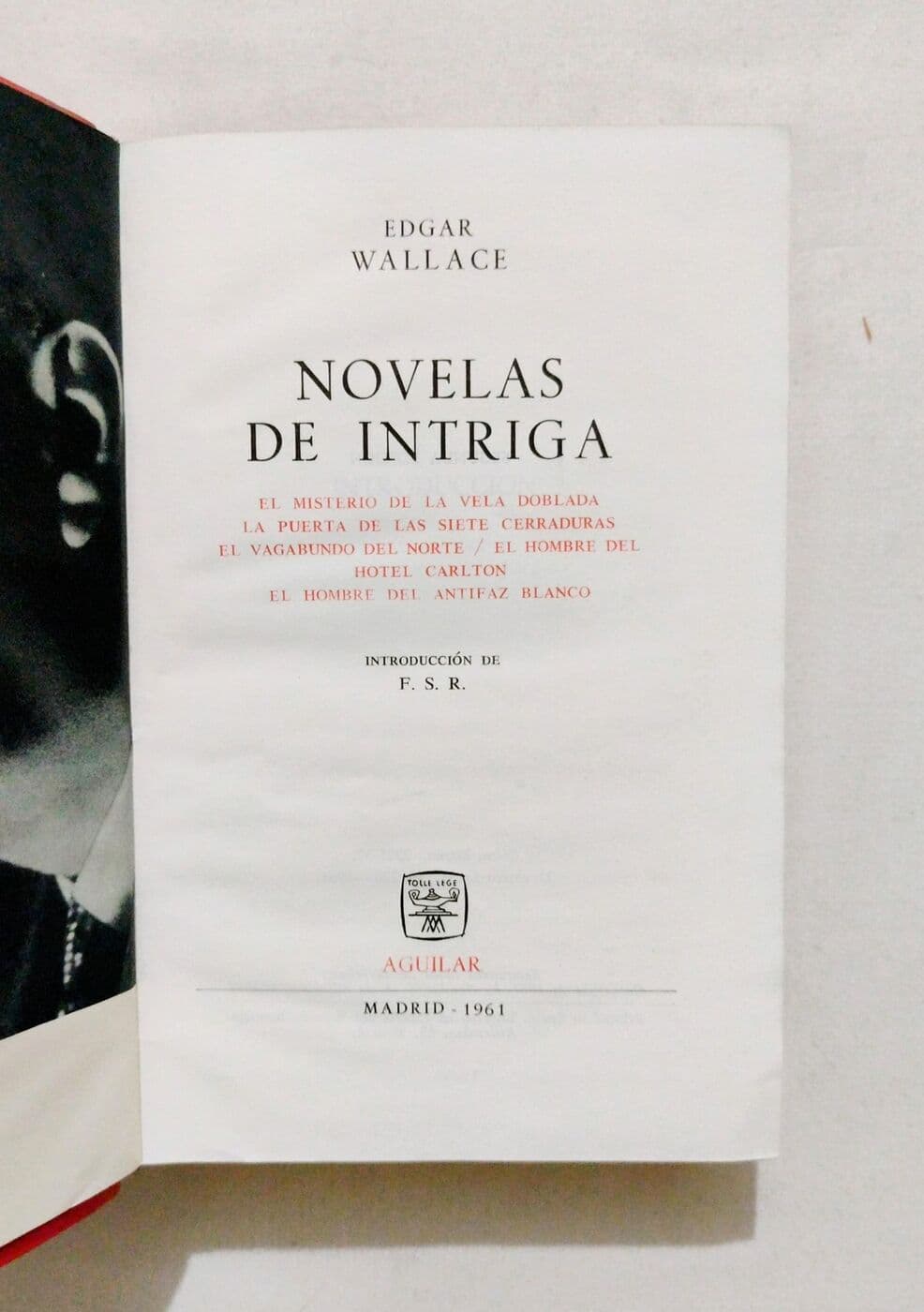 Novelas de intriga — Edgar Wallace, libro usado (foto 2 de 2)