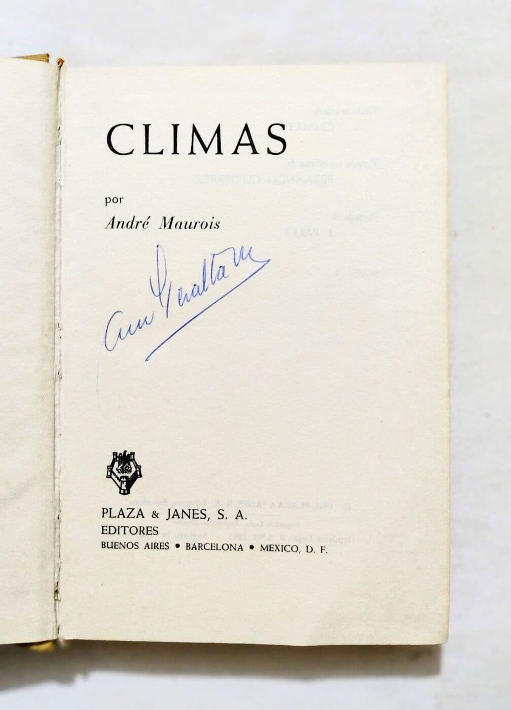 Climas — André Maurois, libro usado (foto 2 de 2)