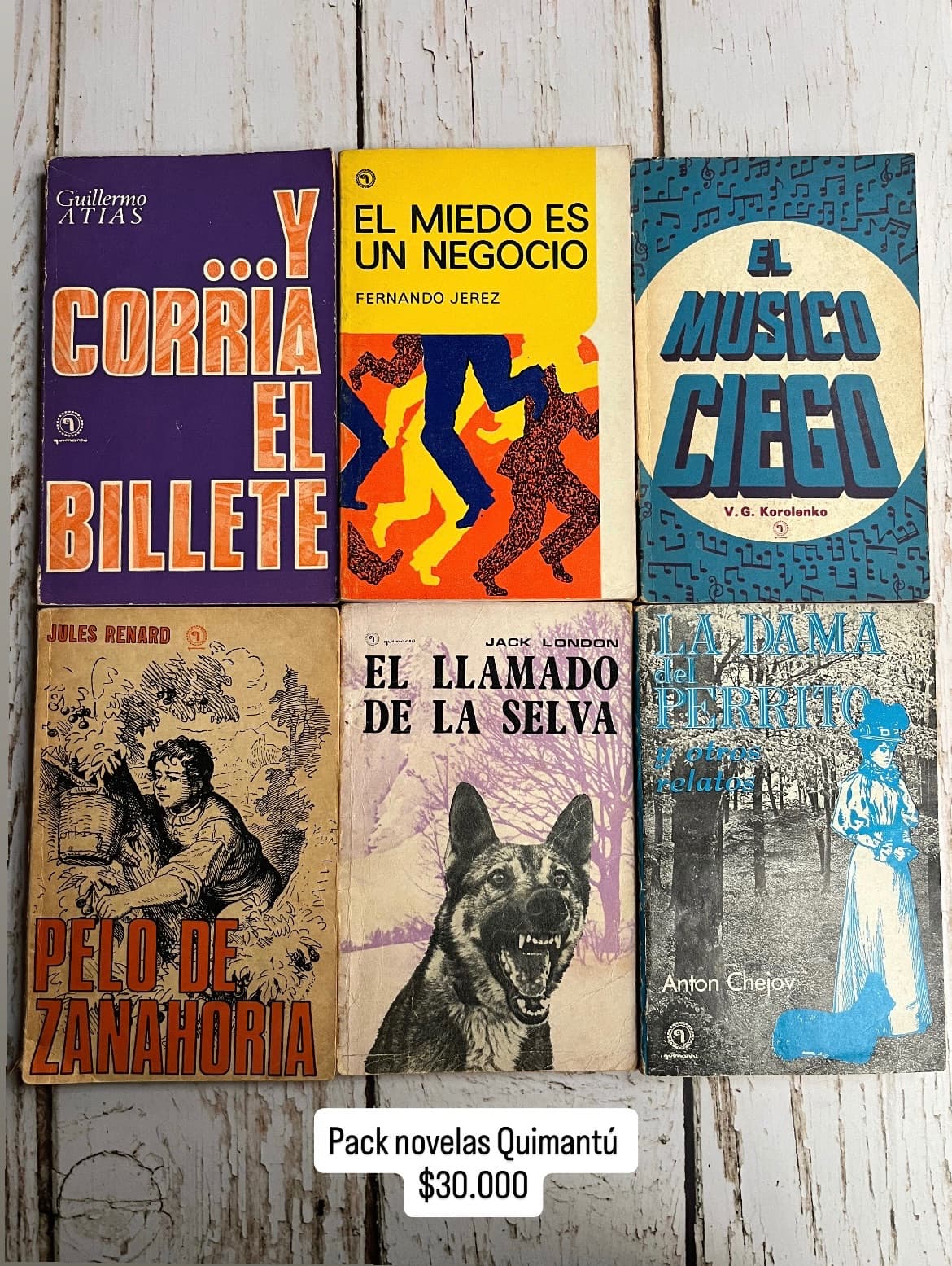 Pack 6 novelas de Editorial Quimantú — Varios, libro usado