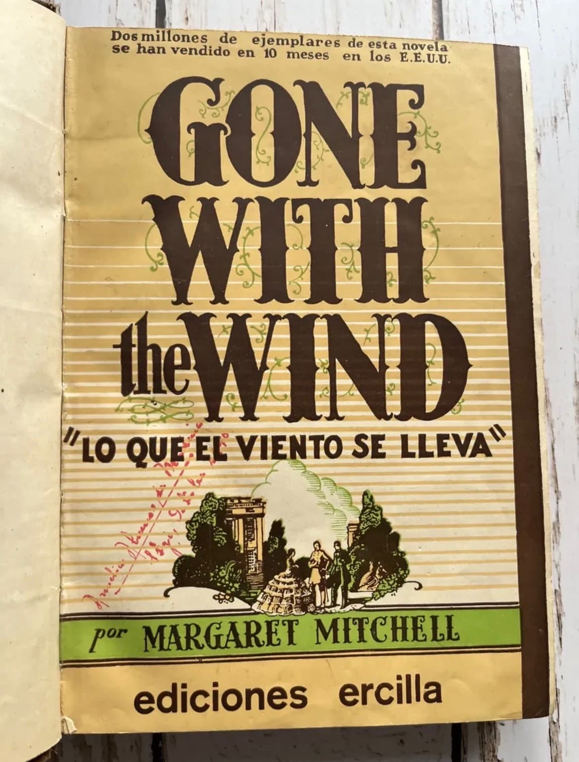 Lo que el viento se llevó (tapa dura 1937) — MARGARET MITCHELL, libro usado (foto 1 de 5)