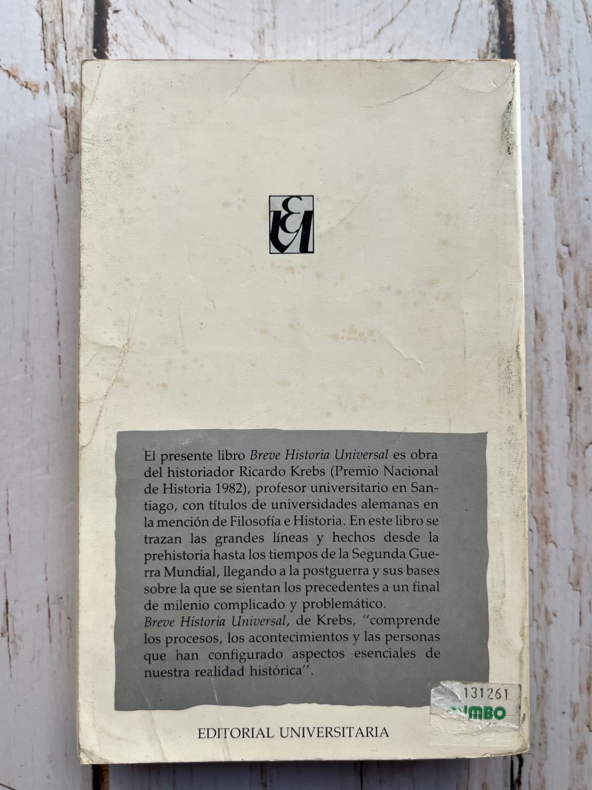 Breve historia universal — Ricardo Krebs, libro usado (foto 2 de 6)